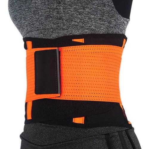 Woman Man Adjustable Warm Stomach Pressure Waist Lumbar Elastic Belt Support Back Support Brace Posture Corrector Double Banded