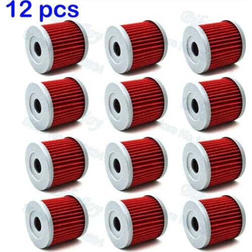 12pcs/pack Oil Filter For KFX400 KLX400SR ARCTIC CAT DVX400 TS 2006 TS 2007 ATV Bike Motorcycle