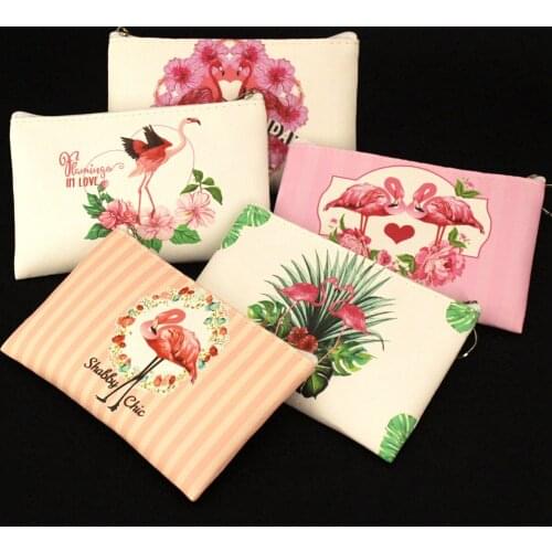 Sweet Flamingo PU Leather Coin Purses Women Small Wallets Ladies Mini Clutch Change Purse Child Girl Zipper pouch card bags