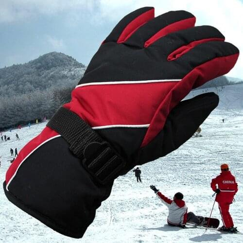 Mens Winter Warm -30℃ Waterproof Riding Snow Waterproof Gloves Windproof Protective Guantes Racing Riding Gloves Thermal Gants