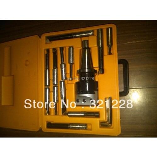 Boring head set NT40 M16 boring shank+75mm boring head+12pcs 18mm boring bar