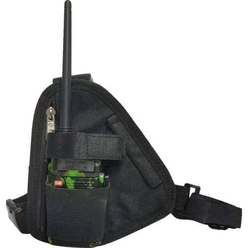 Nylon Pouch Chest Front Bag Carry Case Holster for BaoFeng UV5R UV 5R 82 9R Plus 888S TYT Mototrola KENWOOD Walkie Talkie Radio