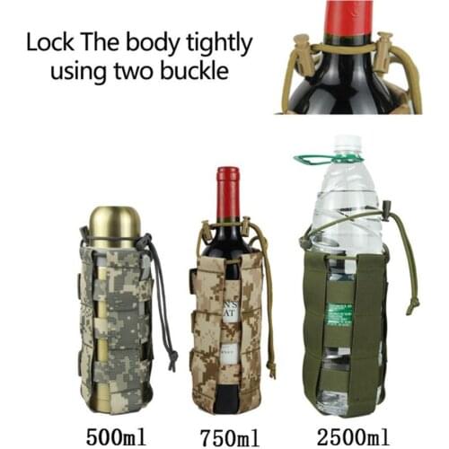 2020 New Tactical Molle Water Bottle Pouch Oxford Military Canteen Cover Holster Outdoor Travel Kettle Bag With Molle System