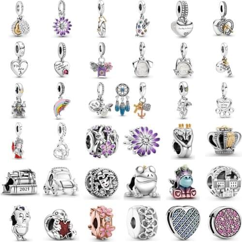 NEW 2021 100% 925 Sterling Silver Spring Collection Preview Pendant Charm Fit DIY Women Original Bracelet Fashion Jewelry Gift