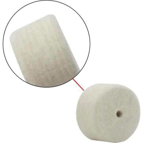Finest Felt Drum Replacement Pedal Beater Hammer Head Round for Drum Set Parts White