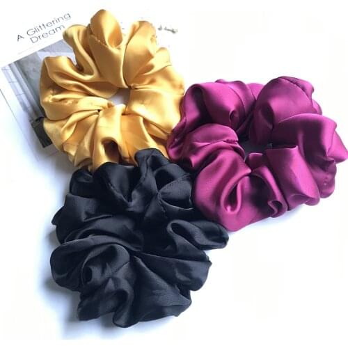 Oversized Scrunchies Big Rubber Hair Ties Plain Elastic Hair Bands Girl Ponytail Holder Women Hair Accessories