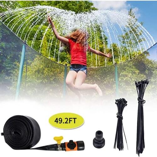 Trampoline Waterpark Sprinkler Best Outdoor Summer Toys For Kids Outside Trampoline Water Sprinkler Spray for Kids Fun Backyard