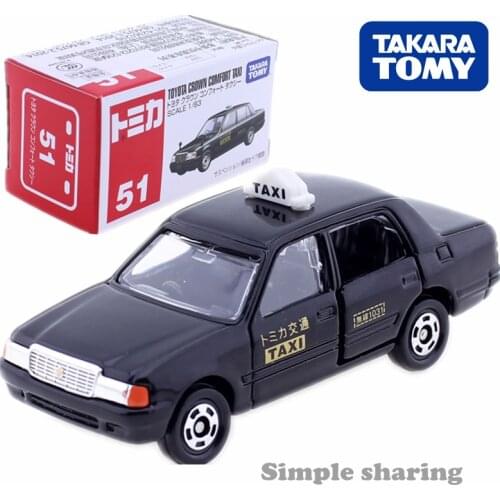 Takara Tomy Tomica No. 051 Toyota Crown Comfort Taxi 1/63 Dome Card Simulation Alloy Car Model Childrens Toys Collection New