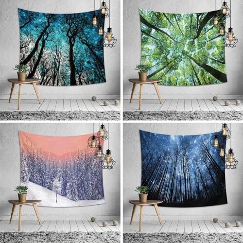 Tropical Summer Beach Wall Cloth Tapestries Palm Tree Polyester Printed Wall Hanging Tapestry Landscape Beach Towel Home Decor