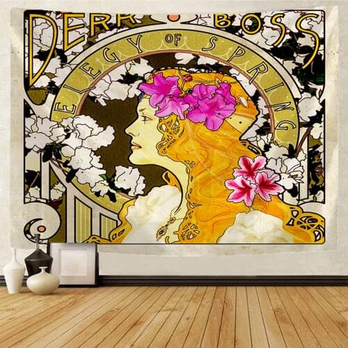 Beautiful girl decoration tapestry gypsy witchcraft decoration wall tapestry mandala wall decoration tapestry bedroom decoration