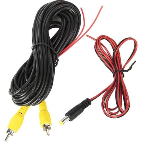 Reverse Camera Video Cable For Car Rear View Universal Parking 6m Wire Multimedia Monitoring With Power Cable