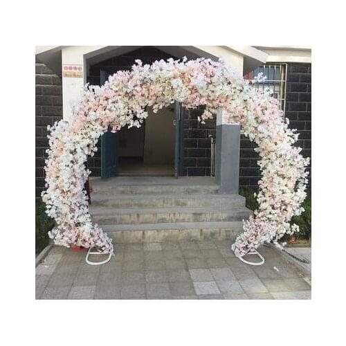 Cherry arch. Round flower door. Wedding truss arch..013