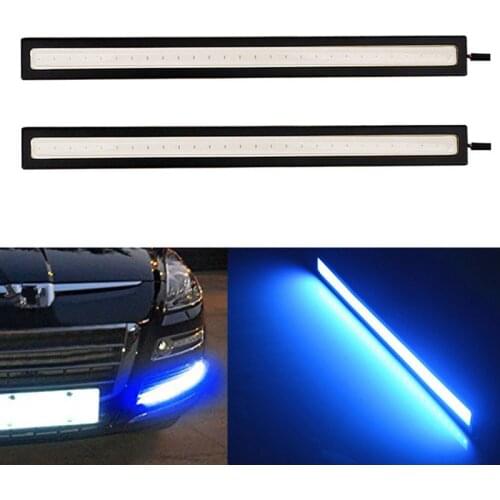 Waterproof DC 12V 17cm Blue Super Bright LED Car COB Lights DRL Fog Driving Running Lamp