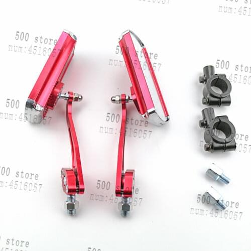 1 Pair red Motorcycle Rear View Mirror for Mountain Bicycle Rearview Mirror Moto Handlebar End Metal Mirrors Accessories