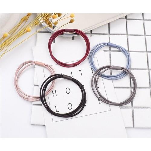 Hot sale Fashion 10pcs/Lot New Korean Hair Accessories Women Rubber Bands Elastic Hair Handmade Headwear Diy Jewelry Findings