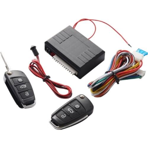 12V Universal Car keyless entry system with remote controller open trunk one start stop button auto central control lock