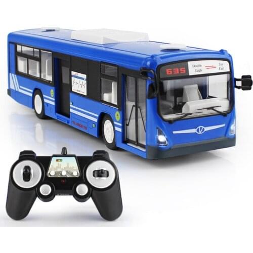 2.4G RC bus 6CH Remote Control City Bus High Speed Electric Open Door RC Bus model with Realistic sound and Light