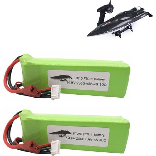 2pcs 2800mah 14.8V BATTERY RC 4s Lipo Battery 14.8V 30C 803496-4s for FT010 FT011 RC boat RC Helicopter Airplanes Car Quadcopter