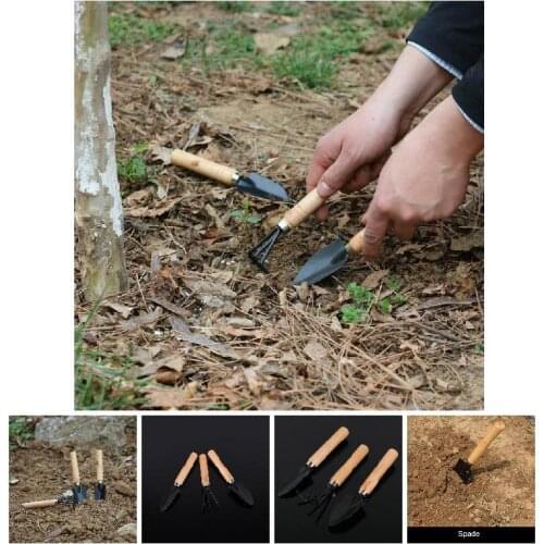 3pcs Mini Gardening Plant Pot Gardening Tools Small Durable Shovel Rake Spade Hot Garden Hand Tools