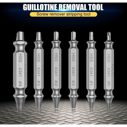 6Pcs Drill Bits Screw Extractor Bolt Extractor Breaker Screw Bolt Remover for Stripping Breaking Seizing Stripping Supply