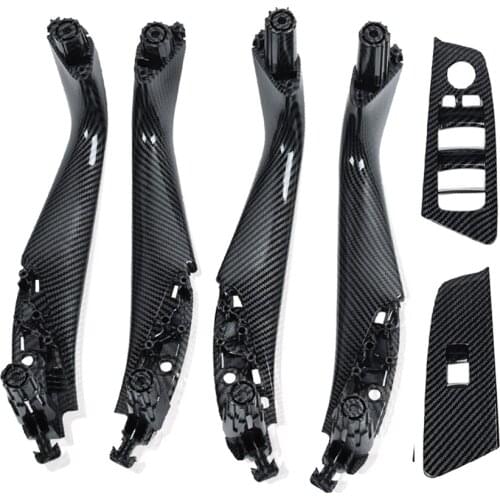 Car Interior Door Carbon Fiber Inside Handle Trim Window Switch Panel Replacement For BMW 5 Series G30 G31 G38 F90
