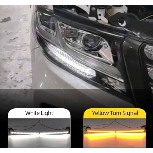 Car flashing 2PCS Car Dynamic turn signal light For Toyota Alphard Vellfire 20 Vellfire 30 LED DRL Daytime Running Light