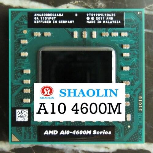 AMD A10-Series A10-4600M A10 4600M 2.3 GHz Quad-Core Quad-Thread CPU Processor AM4600DEC44HJ Socket FS1