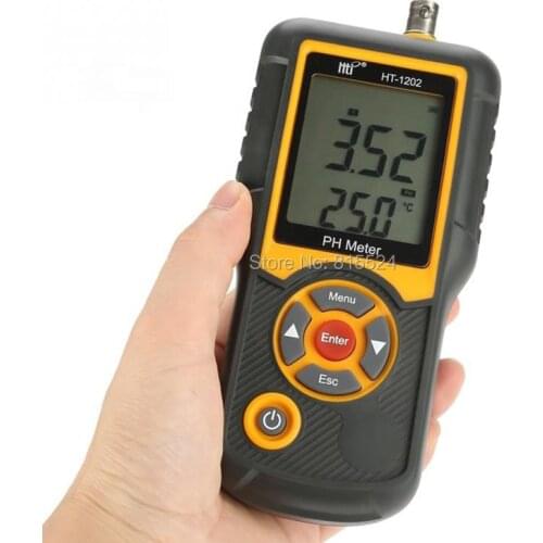 HT-1202 Digital PH Meter Water Quality Tester PH MV Tester Temperature Meter 0-14PH