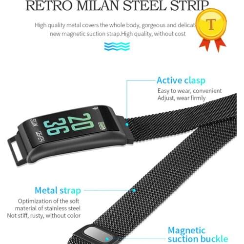 Sleep mode Color Screen metal strap girl woman Smart Band Fitness Tracker Heart Rate Smart Bracelet Blood Pressure Smartband