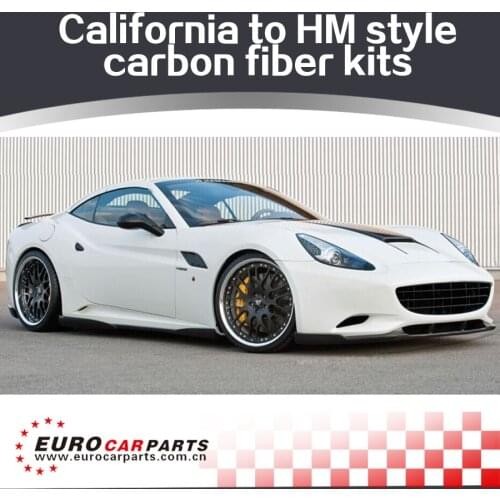 California carbon fiber parts for Ferra california to HM style carbon kit front lip, side skirts, diffuser, for ferari carbon