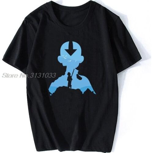 Men Avatar The Last Airbender Aang Sci-fi Action Movie T-shirts Funny Tops Men Cotton Tshirt Anime Tees Harajuku Streetwear