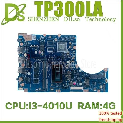 KEFU TP300LA For ASUS TP300LA Q302LA Q302L TP300 TP300L Mainboard I3-4030U 4G RAM Laptop Motherboard 1.9Ghz Test work 100