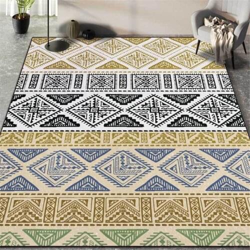 Wishstar Modern Bohemia Multicolor Geometric Pattern Carpet Home Morocco Decor Ethnic Style Rug Bedroom Strip Carpet Kitchen