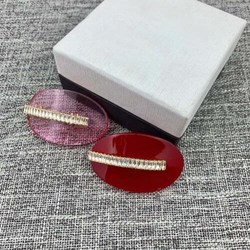 Fashion luxury summer Hair Clip For Women Leopard Marble Textured Geometric Water Drop Duckbill Barrette Hairpin Accessories