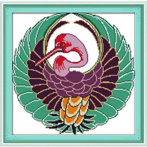 Long-billed bird cross stitch kits 14ct animal cross stitch pattern count print canvas cross stitches needlework embroidery DIY