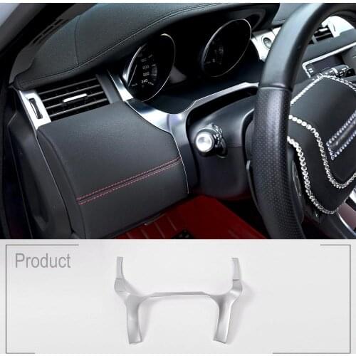 For Land Rover Range Rover Evoque 2012-2016 Car Interior Front Dashboard Edge Cover Frame Trim ABS Chrome Accessories For LHD