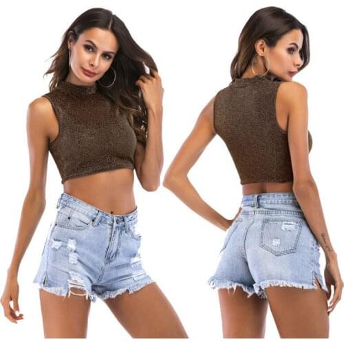2018 new fashion Women Sexy Sleeveless Crop Top sexy female skinny Vest Tank Tops Short solid color pulover Tanks top clothes
