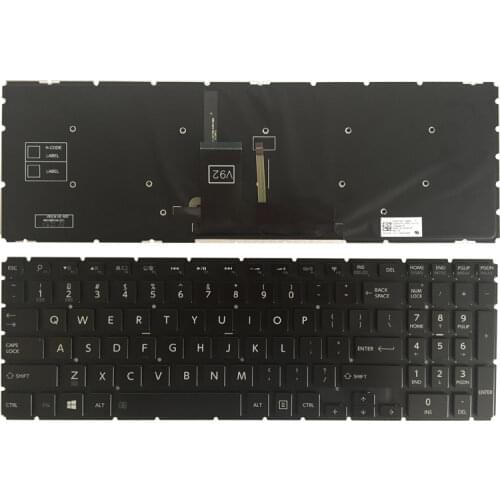 New for Toshiba Satellite L55W-C L55W-C5280 l55W-C5153 L55W-C5278 L55W-C5278D English US black laptop keyboard Backlit