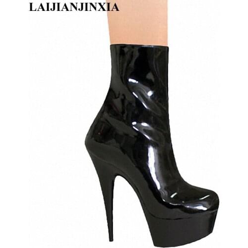 New the lacquered leather is super high with the shoes, the brides shoes 15 cm low Dance Shoes