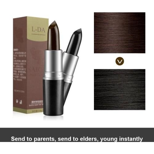 New Hair Dye Stick One-Time Hair Dye Brown Black Hair Dye Cream Cover White Hair Fast Coloring Long-lasting Hair Care Pen TSLM2
