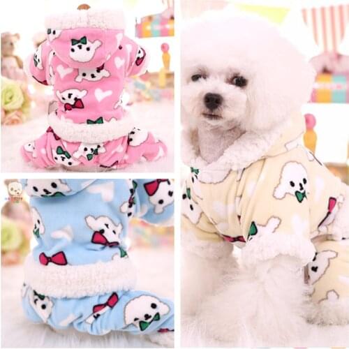 Pet Clothes Winter Overalls For Dags Dog Jumpsuit Warm Hooded Jacket Sweetie Animals Print Clothng Dog Puppy Wadded Parkas