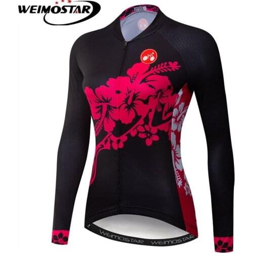 Weimostar Autumn Thin Long Sleeve Cycling Jersey Womens MTB Bicycle Clothes Ropa Ciclismo Mountain Bike Jersey Cycling Clothing