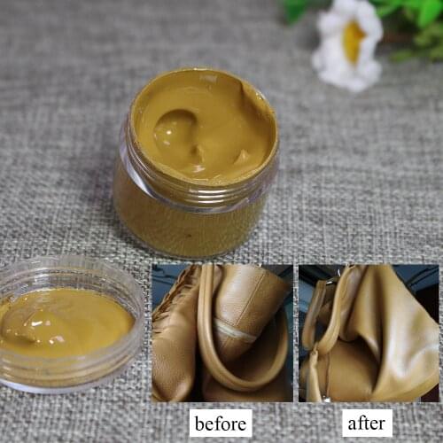 Leather Coloring Paste for Leather Bag Sofa Shoe Clothing Refurbished Change Color 30ml Khaki Shoe Cream Leather Coloring Paint
