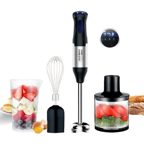 4 in 1 Immersion Hand Blender Mixer with Chopper Mixing Beaker Kit BPA-Free