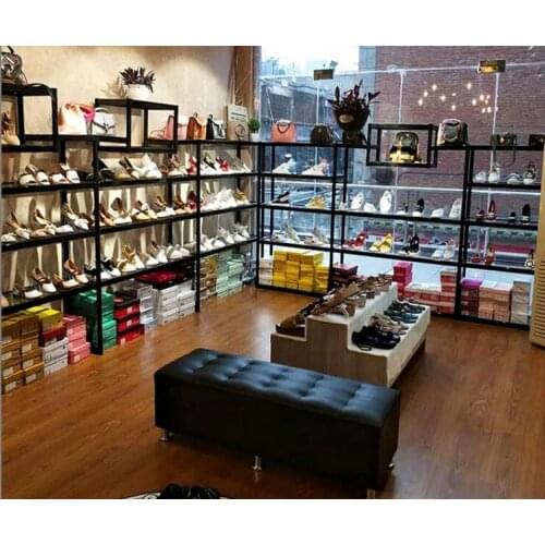 Shoe Store Shoe Rack Display Rack Floor Store Shoe Bag Exhibition Rack Direct Childrens Shoes Rack Clothing Store Gold Bag Rack