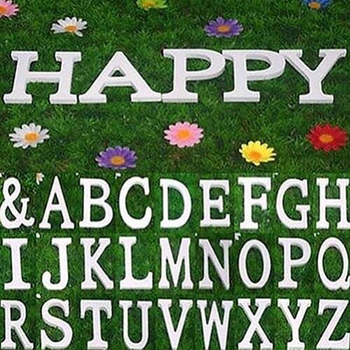 Romantic Large White Wooden Letter Alphabet Wall Hanging Wedding Party Stage Home Shop Garden Decoration Supplies Accessories