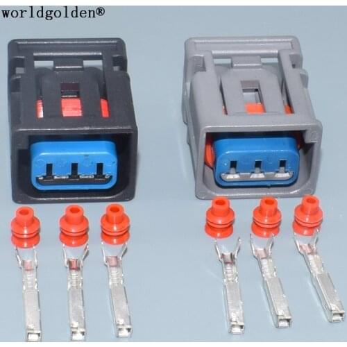 Worldgolden 3 Pin/Way Female Ignition Coil Plug Waterproof Auto two types Connector Socket Housing For Ford Focus COIL Honda