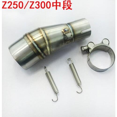 Motorcycle Exhaust middle contact pipe modified exhaust middle pipe for kawasaki ninja Z250 Z250SL Z300
