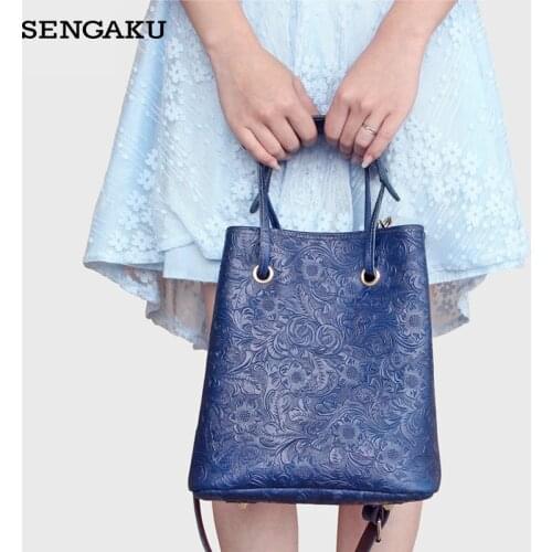 Flower Printed Satchel Pocket Bag Genuine Leather Shoulder Bags Crossbody With Metal Chain Small Tote Bag For Women Clutch