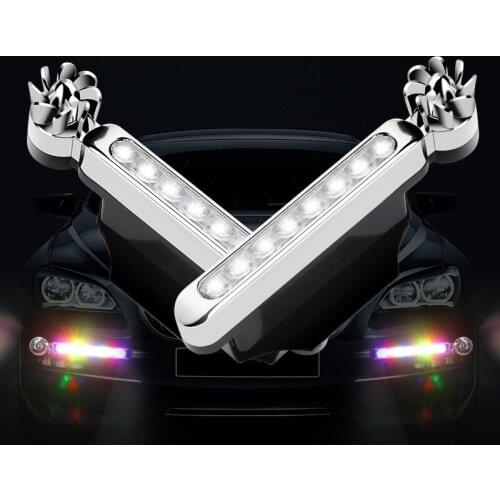 LED Wind Daytime Running Light Car Decorative Light Car Daylight Headlights Free Wiring No External Power Supply Waterproof